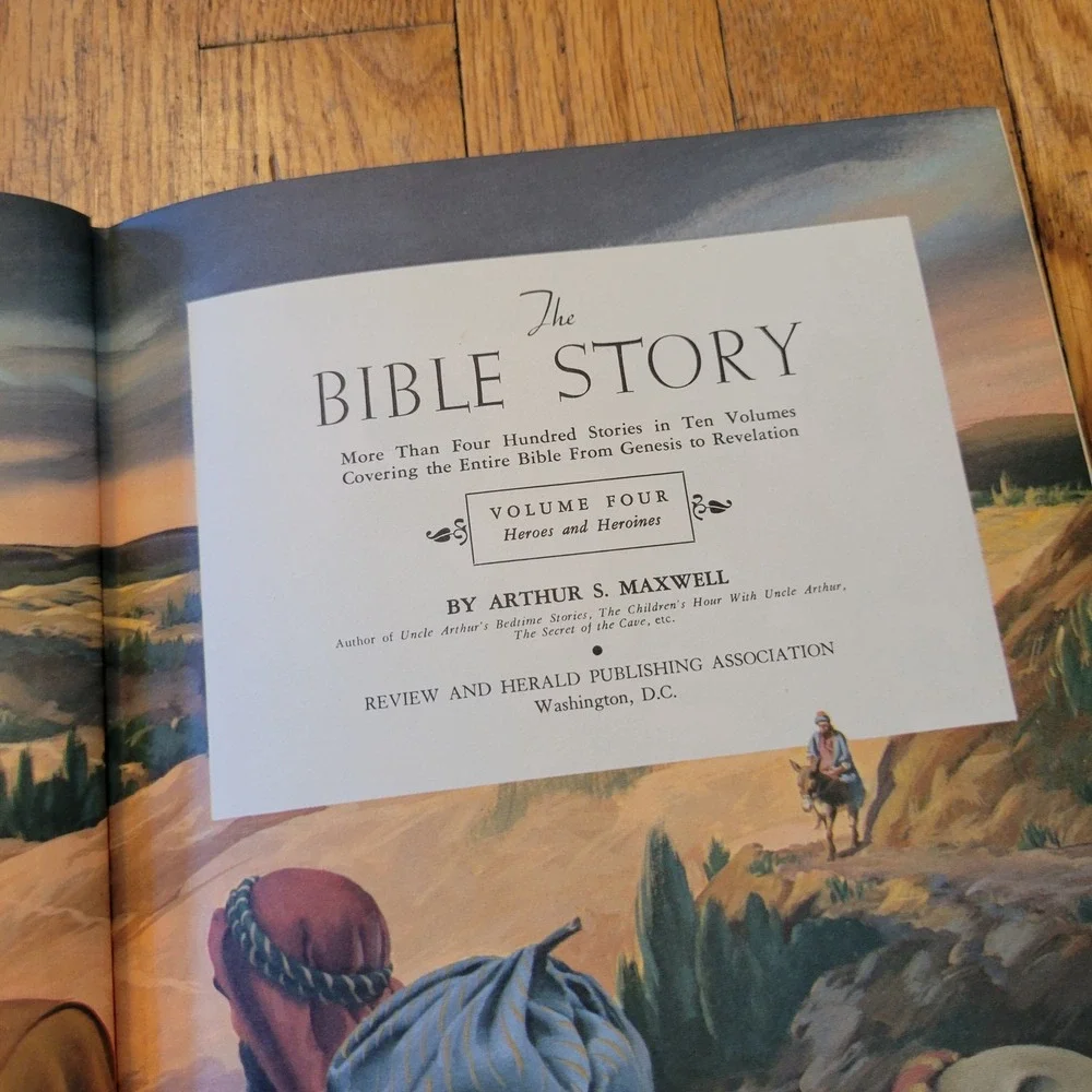 The Bible Story Vol 4‎ Blue Arthur Maxwell 1955 HEROES and HEROINES Hardcover